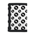 White And Black Vinyl Pattern Print Trifold Wallet