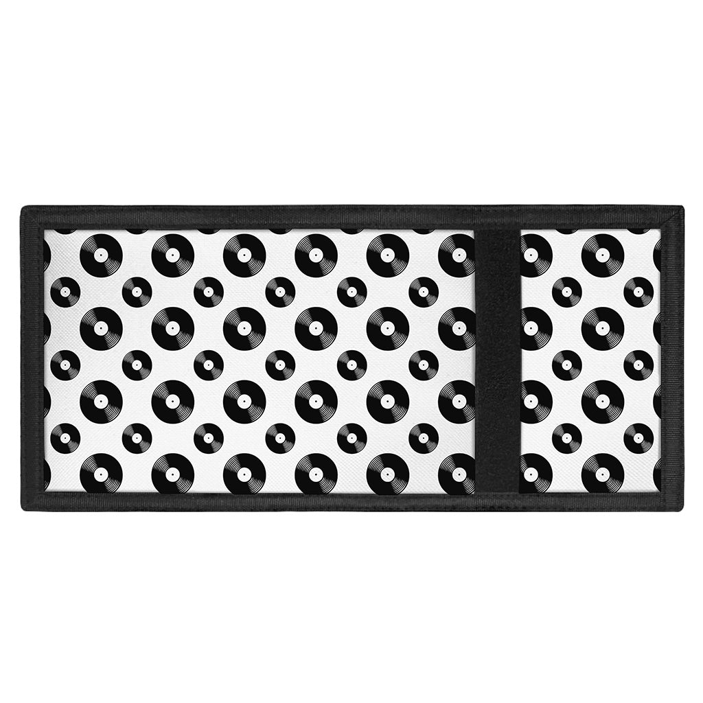 White And Black Vinyl Pattern Print Trifold Wallet
