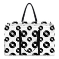 White And Black Vinyl Pattern Print Utility Tote Bag