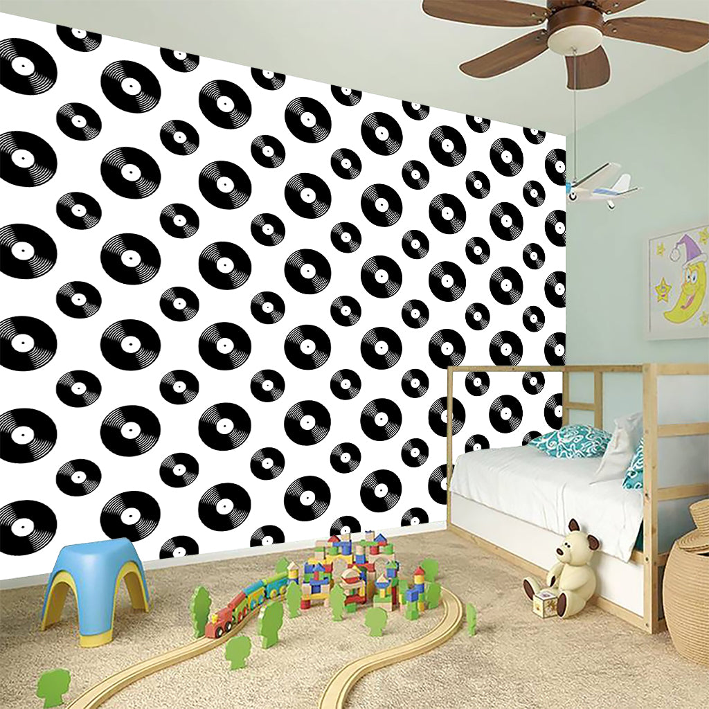 White And Black Vinyl Pattern Print Wall Sticker