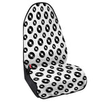 White And Black Vinyl Pattern Print Waterproof Car Seat Cover