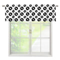 White And Black Vinyl Pattern Print Window Valance