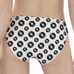 White And Black Vinyl Pattern Print Women's Panties