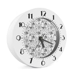 White And Black Wicca Magical Print Alarm Clock