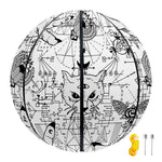 White And Black Wicca Magical Print Basketball