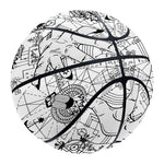 White And Black Wicca Magical Print Basketball