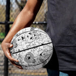 White And Black Wicca Magical Print Basketball