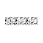 White And Black Wicca Magical Print Bed Runner