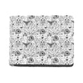 White And Black Wicca Magical Print Bifold Wallet