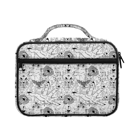 White And Black Wicca Magical Print Briefcase Bible Bag