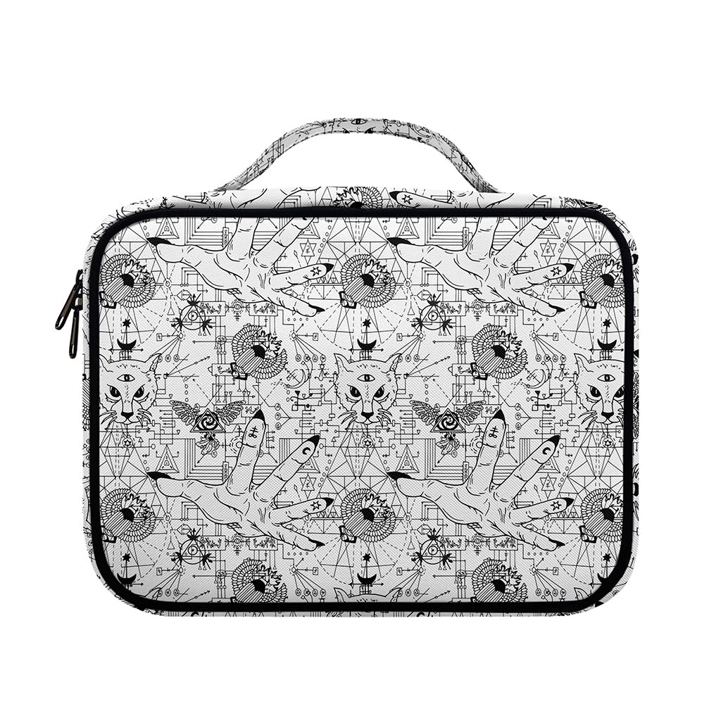 White And Black Wicca Magical Print Briefcase Bible Bag