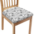 White And Black Wicca Magical Print Chair Cushion Cover