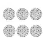 White And Black Wicca Magical Print Coaster Set