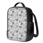 White And Black Wicca Magical Print Crossbody Lunch Bag