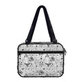 White And Black Wicca Magical Print Double Strap Bible Bag
