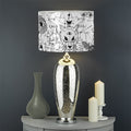 White And Black Wicca Magical Print Drum Lamp Shade