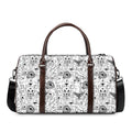 White And Black Wicca Magical Print Duffel Bag