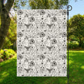 White And Black Wicca Magical Print Garden Flag