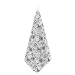 White And Black Wicca Magical Print Hand Towel