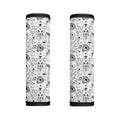 White And Black Wicca Magical Print Handle Covers