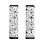 White And Black Wicca Magical Print Handle Covers