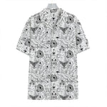 White And Black Wicca Magical Print Hawaiian Shirt