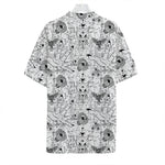 White And Black Wicca Magical Print Hawaiian Shirt