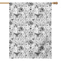 White And Black Wicca Magical Print House Flag