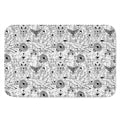 White And Black Wicca Magical Print Indoor Door Mat