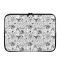 White And Black Wicca Magical Print Laptop Sleeve