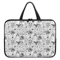 White And Black Wicca Magical Print Laptop Sleeve With Handle