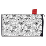 White And Black Wicca Magical Print Mailbox Cover