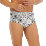 White And Black Wicca Magical Print Men's Briefs