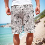 White And Black Wicca Magical Print Men's Cargo Shorts