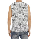 White And Black Wicca Magical Print Men's Fitness Tank Top