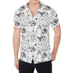 White And Black Wicca Magical Print Men's Shirt