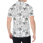 White And Black Wicca Magical Print Men's Shirt