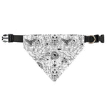 White And Black Wicca Magical Print Over The Collar Dog Bandana