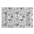 White And Black Wicca Magical Print Placemat