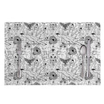 White And Black Wicca Magical Print Placemat