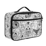 White And Black Wicca Magical Print Portable Lunch Bag