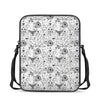 White And Black Wicca Magical Print Rectangular Crossbody Bag