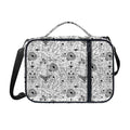 White And Black Wicca Magical Print Shoulder Strap Bible Bag
