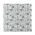 White And Black Wicca Magical Print Silk Bandana