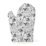 White And Black Wicca Magical Print Single Oven Mitt
