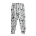 White And Black Wicca Magical Print Sweatpants