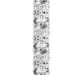 White And Black Wicca Magical Print Table Runner
