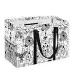 White And Black Wicca Magical Print Utility Tote Bag