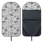 White And Black Wicca Magical Print Waterproof Car Seat Cover