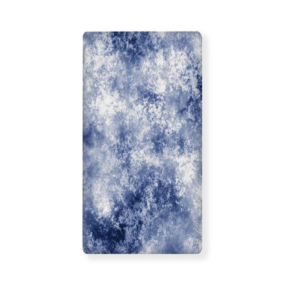 White And Blue Acid Wash Tie Dye Print Baby Crib Sheet